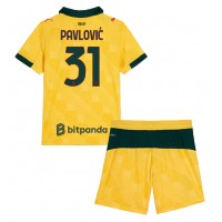 AC Milan Strahinja Pavlovic #31 Tretí Detský futbalový dres 2025-26 Krátky Rukáv (+ trenírky)